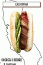 hot dog, s, slanina, wrapped, klobása, a, avokádo