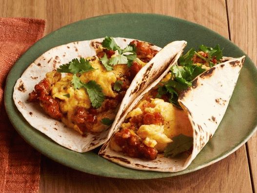 33. Tacos s vajcom a chorizom