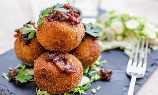 Fotka z Arancini s krevetami