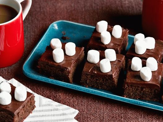 Fotka z Brownie s horúcou čokoládou a marshmallow