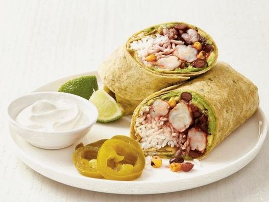 Fotka z kreviet a avokáda Burrito