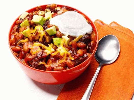 Fotka z chili con carne s fazuľami