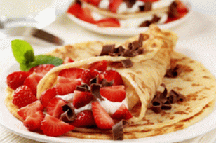 Dezert flambe západ slnka