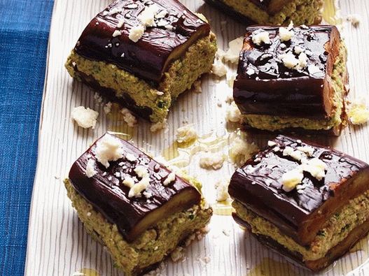 Baklažán, plnený, fotka