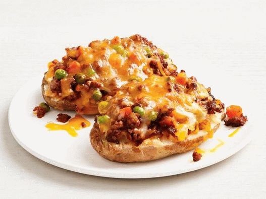 Plnené zemiaky plnené pastierskou kastról