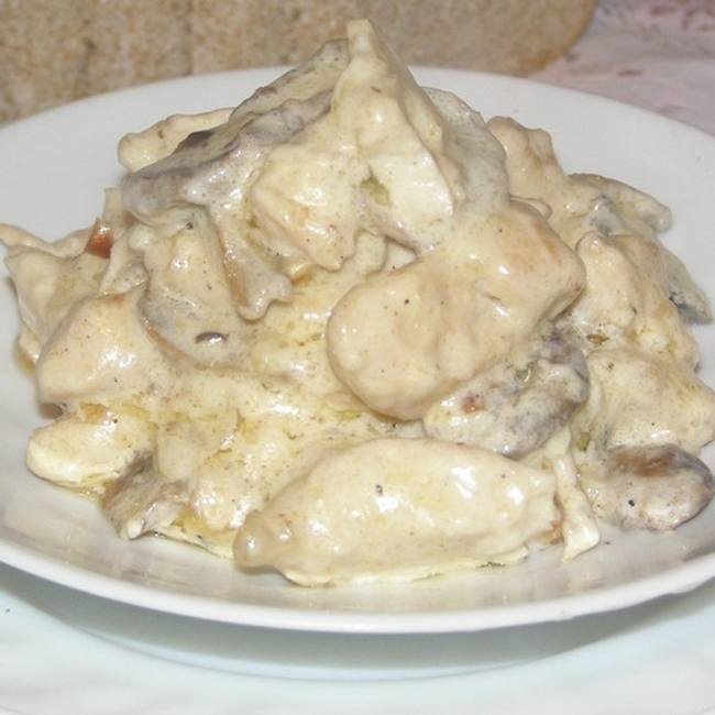 Fricassee so šampiňónmi