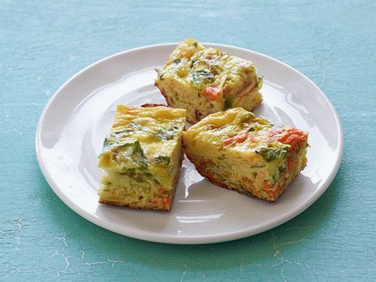 Fotka z Frittat s kvetmi squash