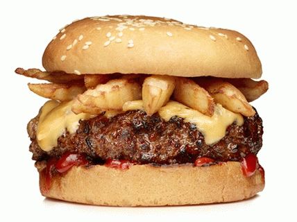 Foto hamburgery so hranolkami