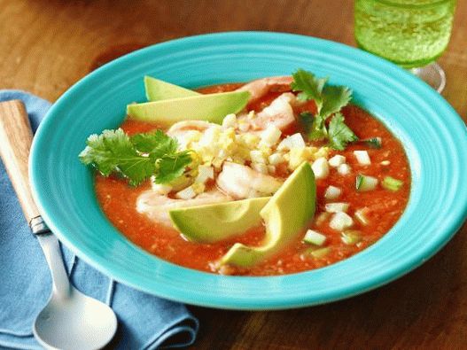Fotka z Gazpacho s krevetami