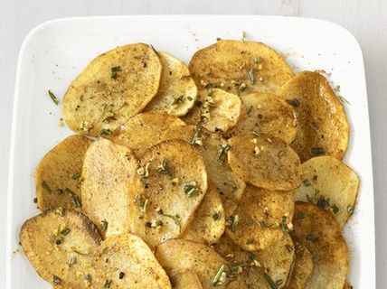 Foto zemiakové lupienky s rozmarínom