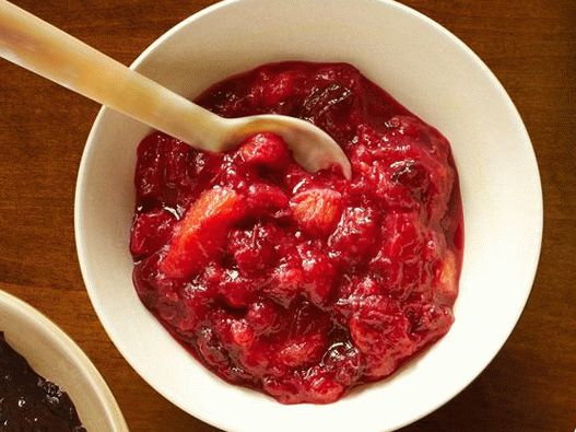 Foto brusnicová omáčka s klementinkami