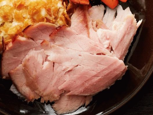 Photo, údené, bravčová šunka, pečený, do, sugar-honey, glazúra