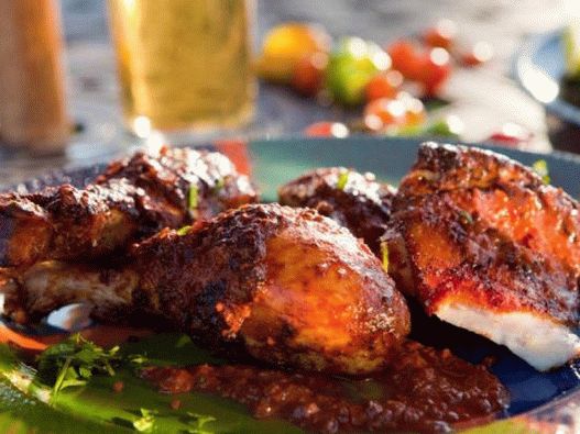 Kuracie mäso s krtkovou omáčkou na grile