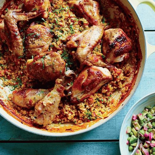 Foto kurča s ryžou