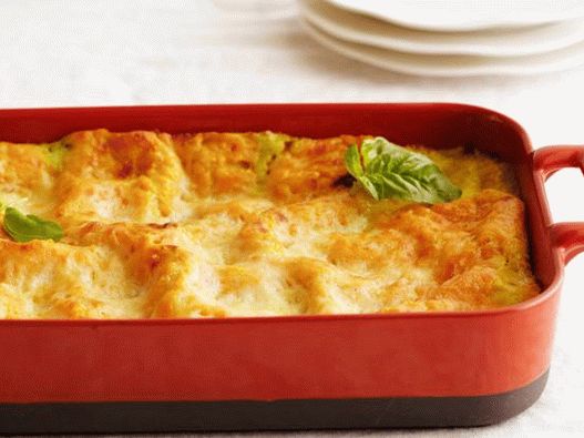 Fotografia lasagne s muškátovým orieškom tekvica