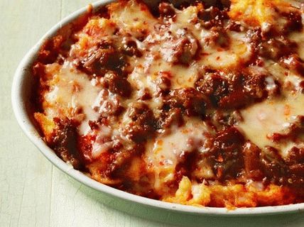 Fotka z Lasagne s polentou a chorizo   omáčkou