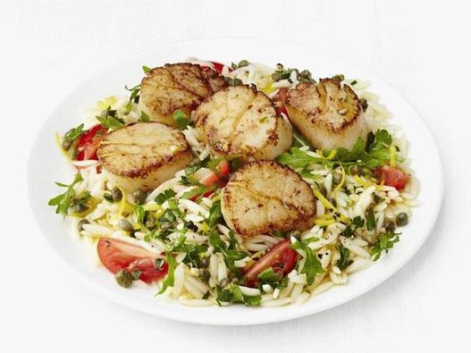 Citrónová pasta Photo Orzo s mušľami