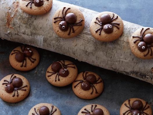 Dish Photography - Creepy Spider Cookies s arašidovým maslom