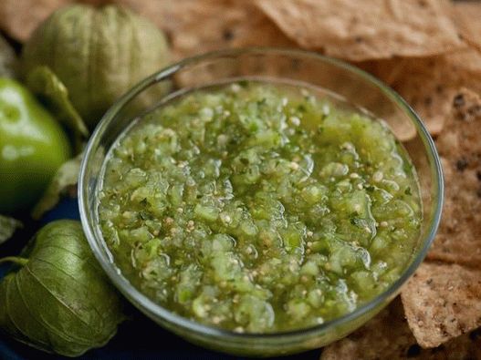 Rastlinná omáčka z Physalis salsa (salsa verde)