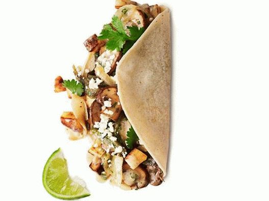 Tacos s hubami, zemiakmi a paprikou