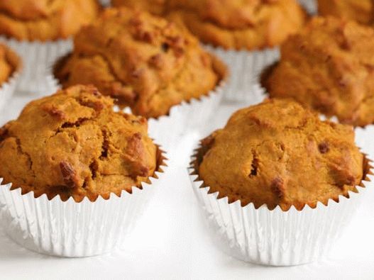 Fotografie z tekvičkových muffinov s pekanmi