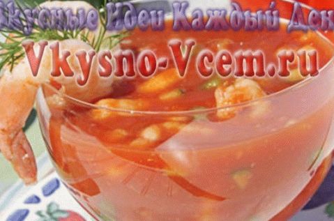 Paradajka okroshka s avokádom