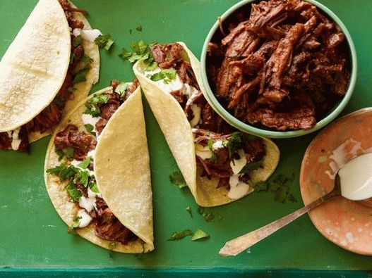 Foto misky - Tacos z dusených hovädzích rebier