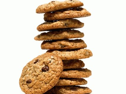 Fotka z ovsených vločiek a ľanových sušienok s čokoládou