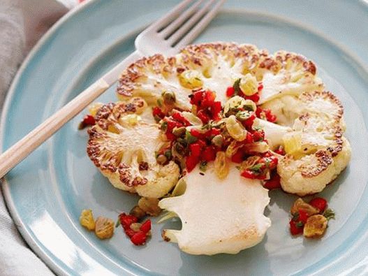 Steaky s pečeným karfónom s receptom