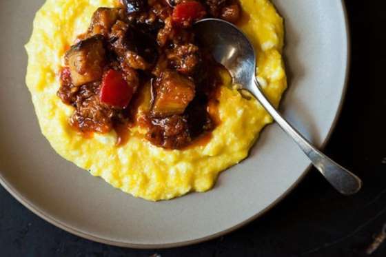 Polenta s baklažánom