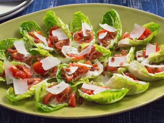 Foto porciovaný šalát