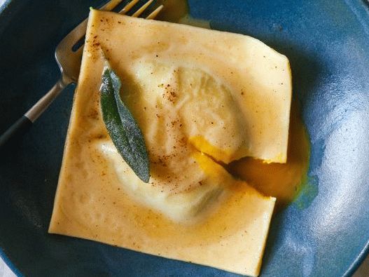Fotka z Ravioli so špenátom a žĺtkom