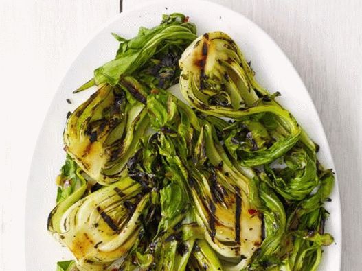 Dish Photography - grilovaná kapusta Bok Choy