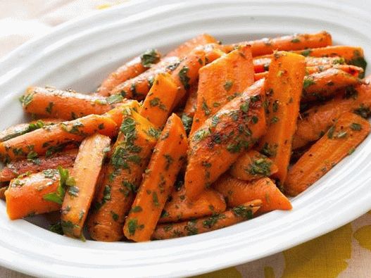 Glazúrovaná mrkva s mätou gremolata