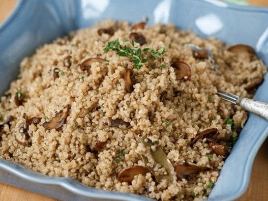 Quinoa, pilaf, s, cremini, huba