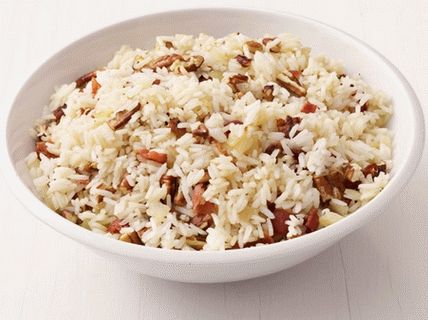 Foto ryža s pekanmi