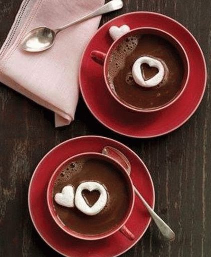 Foto romantická horúca čokoláda
