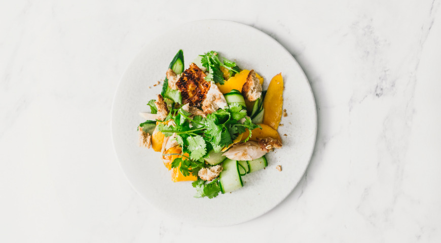 Mango a kuracie šalát