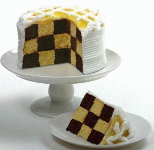 Foto šachový koláč s polevou