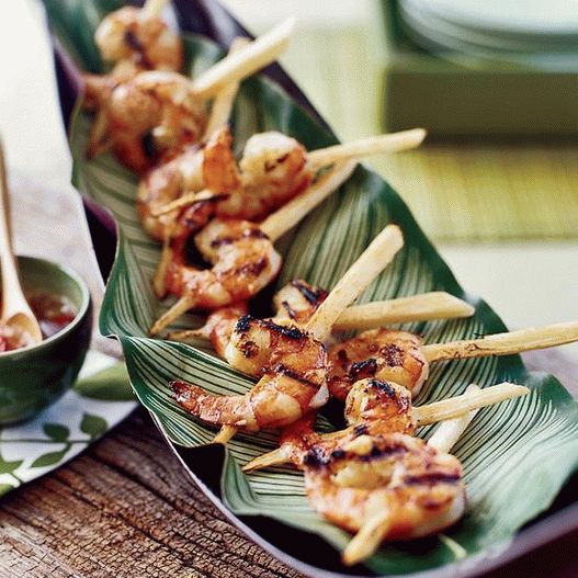 Fotka z Nakladané krevety Kebabs