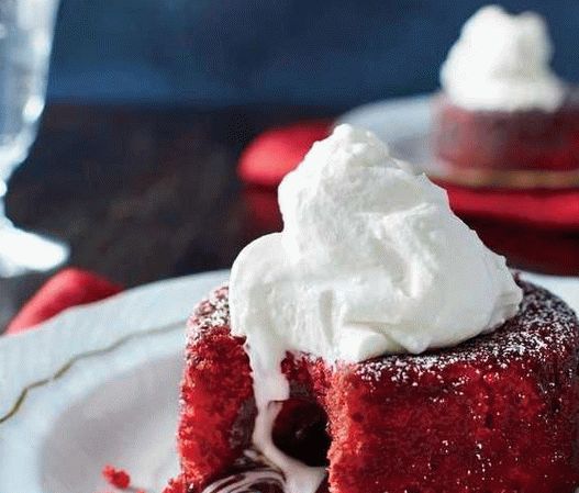 Fotografie Čokoládové muffiny bez múky s tekutou náplňou