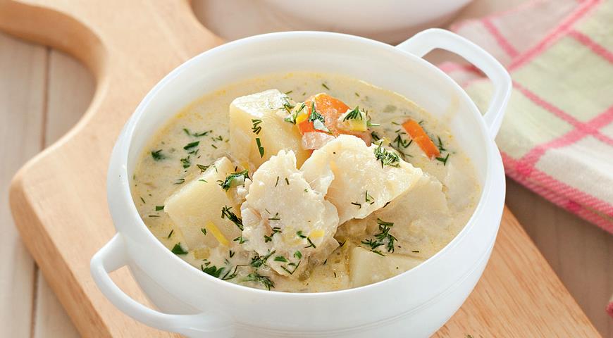 Krémová polievka z tresky