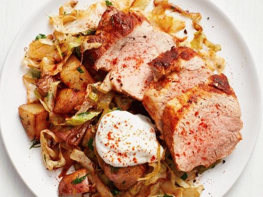 Foto maďarské bravčové mäso so zemiakmi