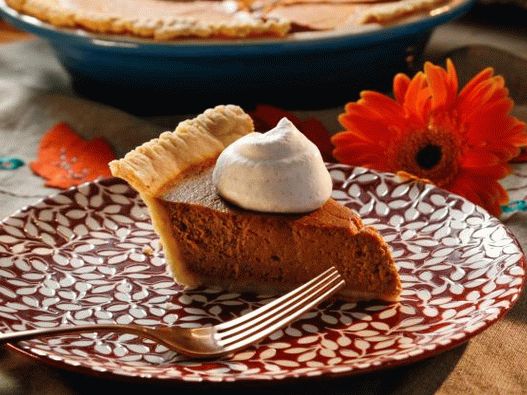 Fotka z tekvicového koláča v rúre