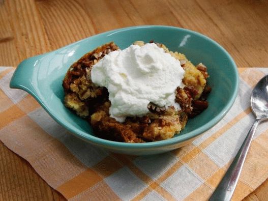 Foto tekvica koláč v pomalom sporáku