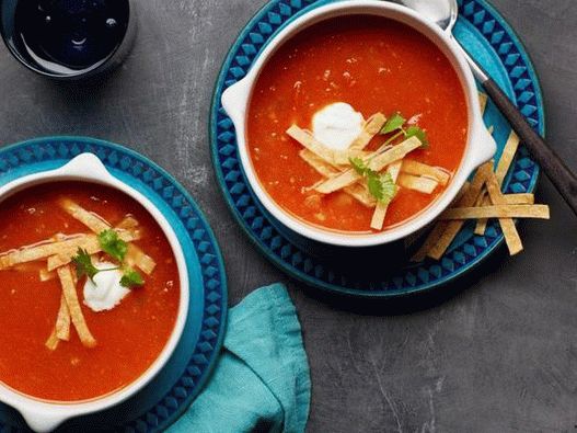 Foto Tomato Tortilla Polievka