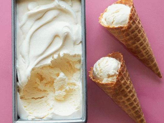 Foto vanilková zmrzlina bez zmrzliny