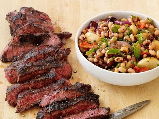 Steak z grilovaných fazule